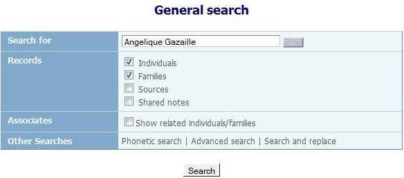 General search